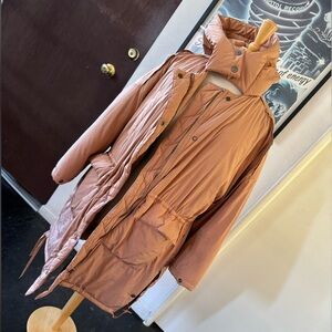 Free People Pink Duvet Coat (XS) **Extremely Oversized**